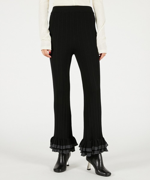 セール】フリルヘムニットパンツ / Frill Hem Knit Pants（その他