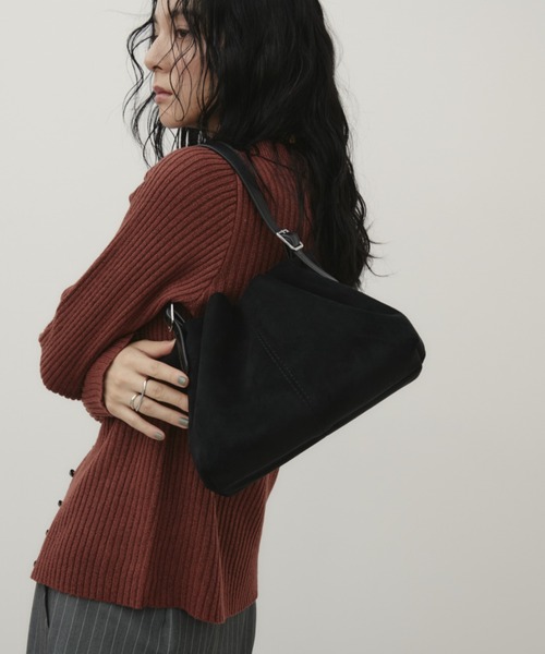 スウェードギャザーショルダーバッグ（ショルダーバッグ）｜Aunt