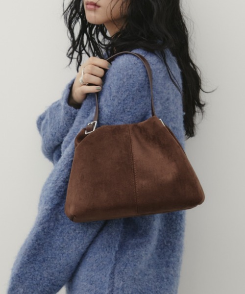 スウェードギャザーショルダーバッグ（ショルダーバッグ）｜Aunt