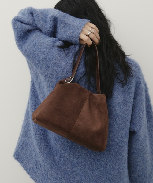 Aunt Marie's（アントマリーズ）の「スウェードギャザーショルダーバッグ（ショルダーバッグ・レディース・ブラウン/ブラック/ブルー・FREE）」の11枚目の写真