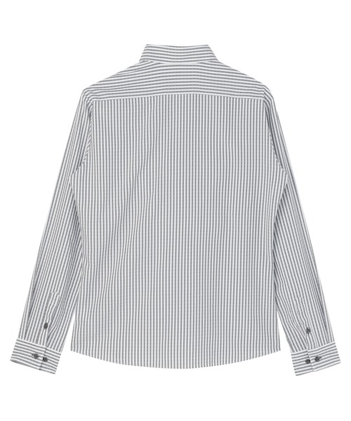 TOKYO SHIRTS（トウキョウシャツ）の「COFREX 形態安定ノンアイロン レギュラー 長袖ビジネスワイシャツ（ビジネスシャツ・レディース・グレー・S/L）」の5枚目の写真