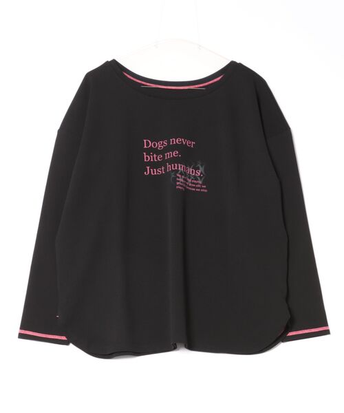 Q（キュー）の「ジョーゼットプリントロンT（Tシャツ/カットソー・レディース・ホワイト/ブラック/ホワイト系その他・MEDIUM）」の4枚目の写真