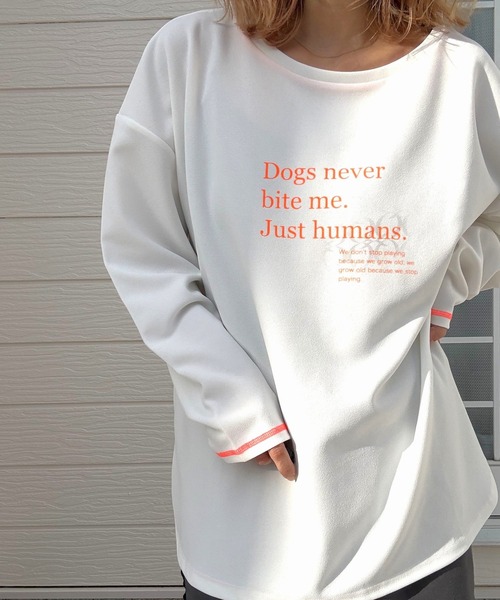 Q（キュー）の「ジョーゼットプリントロンT（Tシャツ/カットソー・レディース・ホワイト/ブラック/ホワイト系その他・MEDIUM）」の20枚目の写真