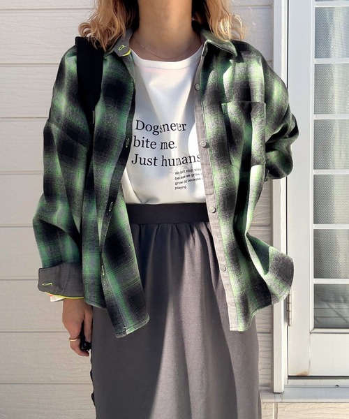 Q（キュー）の「ジョーゼットプリントロンT（Tシャツ/カットソー・レディース・ホワイト/ブラック/ホワイト系その他・MEDIUM）」の19枚目の写真