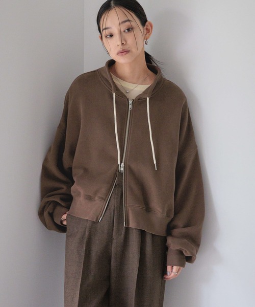 LOWRYS FARM(ローリーズファーム)の「ハイネックZIPウラケLS 580989(スウェット・レディース・ブラウン/グレー/ブラック・FREE)」の18枚目の写真