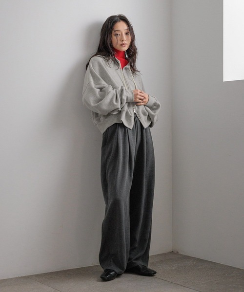 LOWRYS FARM(ローリーズファーム)の「ハイネックZIPウラケLS 580989(スウェット・レディース・ブラウン/グレー/ブラック・FREE)」の22枚目の写真