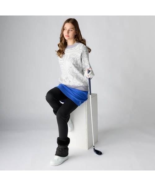 marie claire(マリ・クレール)の「marie claire GOLF マリクレールゴルフ ゴルフウェア ワンポイントロゴ 膨れジャガード ストレッチ レギンススカート(スカート・レディース・オフホワイト/ブルー/ブラック・LL/L/M)」の16枚目の写真