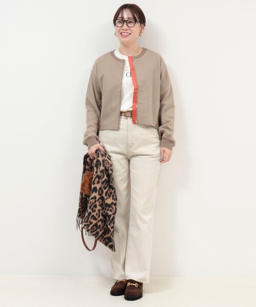 MICO COULIER（ミコクリエ）の「ケーブルドッキングカーディガン（カーディガン/ボレロ・レディース・モカ/チャコールグレー・38）」の4枚目の写真