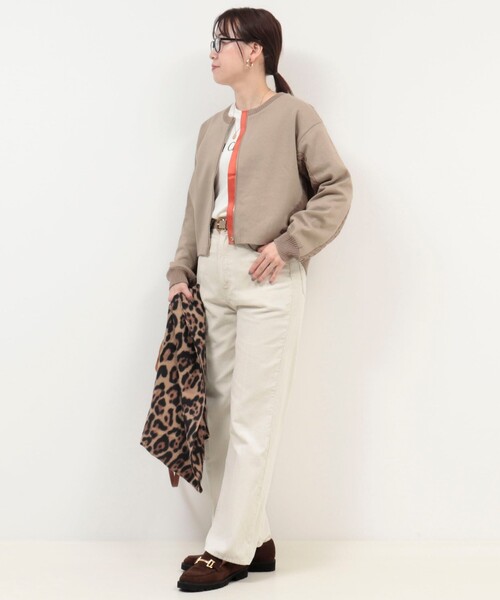 MICO COULIER（ミコクリエ）の「ケーブルドッキングカーディガン（カーディガン/ボレロ・レディース・モカ/チャコールグレー・38）」の8枚目の写真