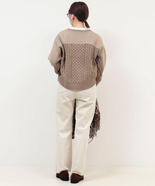 MICO COULIER（ミコクリエ）の「ケーブルドッキングカーディガン（カーディガン/ボレロ・レディース・モカ/チャコールグレー・38）」の12枚目の写真