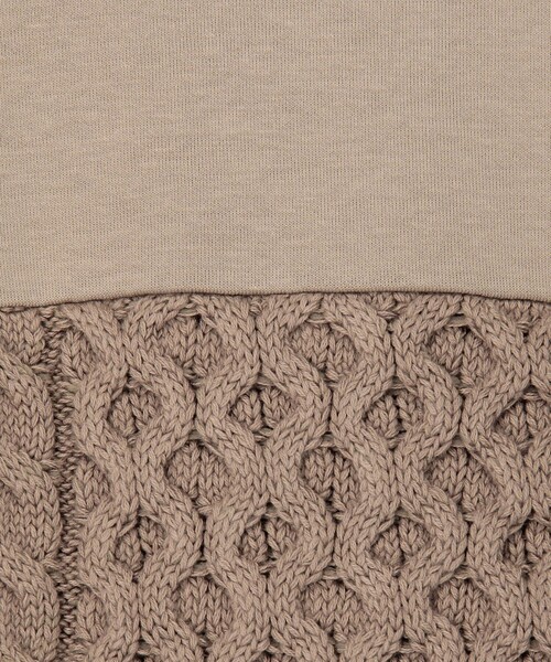 MICO COULIER（ミコクリエ）の「ケーブルドッキングカーディガン（カーディガン/ボレロ・レディース・モカ/チャコールグレー・38）」の19枚目の写真