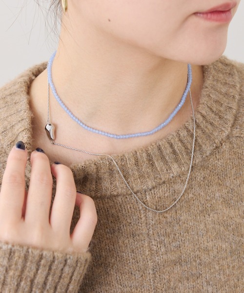 PAPILLONNER（パピヨネ）の「ビーズ2WAYネックレス（ネックレス・レディース・シルバー/ゴールド・FREE）」の5枚目の写真