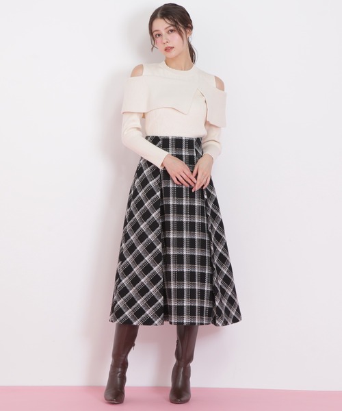 JILL by JILL STUART(ジルバイジルスチュアート)の「◇ロービングチェック(スカート・レディース・ホワイト系その他/ブラック系その他・MEDIUM/SMALL)」の2枚目の写真