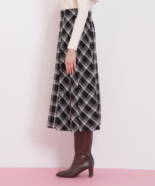 JILL by JILL STUART(ジルバイジルスチュアート)の「◇ロービングチェック(スカート・レディース・ホワイト系その他/ブラック系その他・MEDIUM/SMALL)」の9枚目の写真