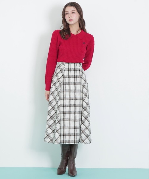 JILL by JILL STUART(ジルバイジルスチュアート)の「◇ロービングチェック(スカート・レディース・ホワイト系その他/ブラック系その他・MEDIUM/SMALL)」の11枚目の写真