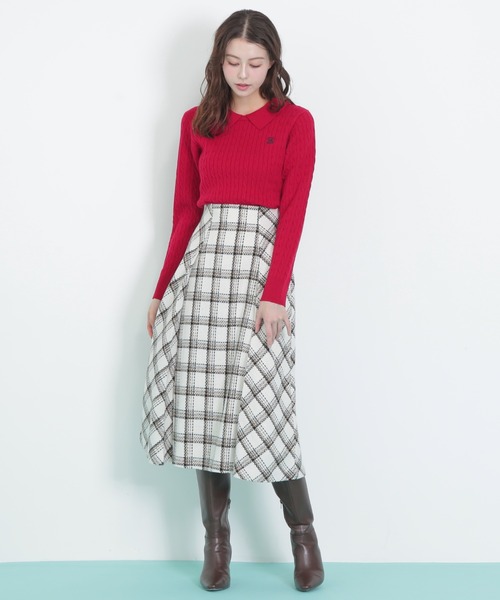JILL by JILL STUART(ジルバイジルスチュアート)の「◇ロービングチェック(スカート・レディース・ホワイト系その他/ブラック系その他・MEDIUM/SMALL)」の12枚目の写真