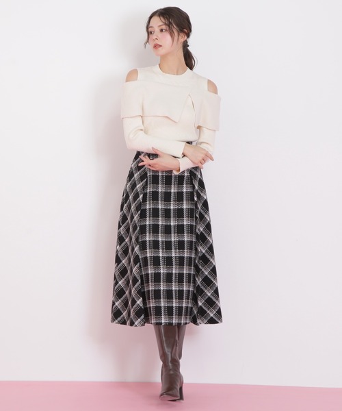 JILL by JILL STUART(ジルバイジルスチュアート)の「◇ロービングチェック(スカート・レディース・ホワイト系その他/ブラック系その他・MEDIUM/SMALL)」の5枚目の写真