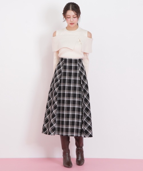 JILL by JILL STUART(ジルバイジルスチュアート)の「◇ロービングチェック(スカート・レディース・ホワイト系その他/ブラック系その他・MEDIUM/SMALL)」の6枚目の写真