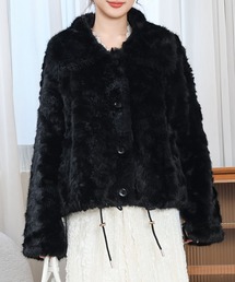 Anely（アネリー）の「ビッグカラー  ドローコード付き コンパクト ファー  ジャケット（その他アウター）」