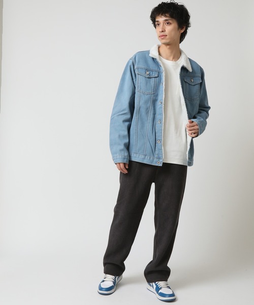 ARCADE(アーケード)の「裏ボアデニムジャケット / トラッカージャケット(デニムジャケット・メンズ・インディゴブルー/ブラック/ライトブルー・M/L/XL)」の8枚目の写真