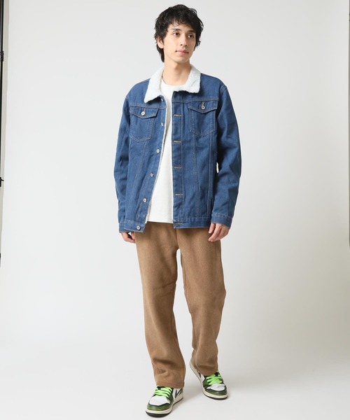 ARCADE(アーケード)の「裏ボアデニムジャケット / トラッカージャケット(デニムジャケット・メンズ・インディゴブルー/ブラック/ライトブルー・M/L/XL)」の10枚目の写真