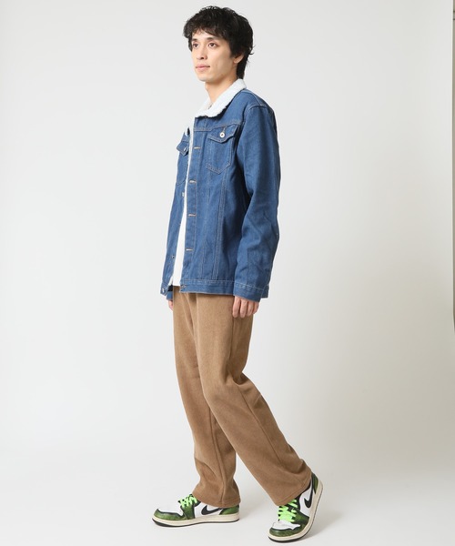 ARCADE(アーケード)の「裏ボアデニムジャケット / トラッカージャケット(デニムジャケット・メンズ・インディゴブルー/ブラック/ライトブルー・M/L/XL)」の12枚目の写真