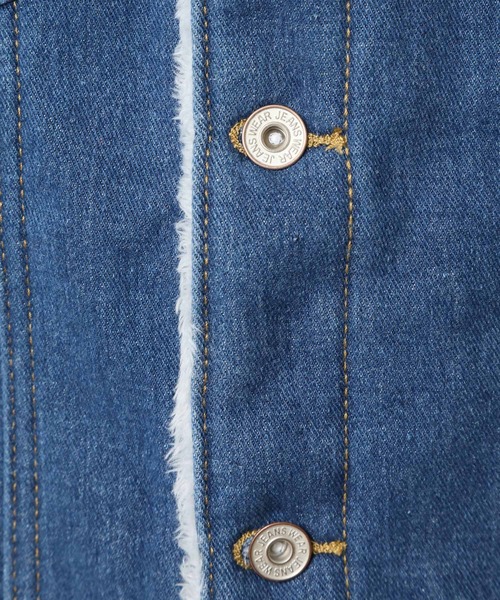 ARCADE(アーケード)の「裏ボアデニムジャケット / トラッカージャケット(デニムジャケット・メンズ・インディゴブルー/ブラック/ライトブルー・M/L/XL)」の15枚目の写真