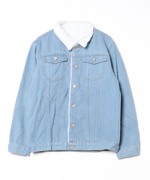 ARCADE(アーケード)の「裏ボアデニムジャケット / トラッカージャケット(デニムジャケット・メンズ・インディゴブルー/ブラック/ライトブルー・M/L/XL)」の19枚目の写真