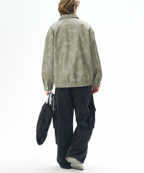 aimoha（アイモハ）の「フェイクスエード ジップジャケット/Faux suede zip jacket（ブルゾン・メンズ・ダークグレー/ブラウン/グリーン・LARGE/X-LARGE/MEDIUM）」の5枚目の写真