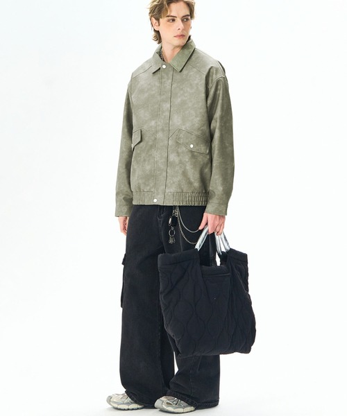 aimoha（アイモハ）の「フェイクスエード ジップジャケット/Faux suede zip jacket（ブルゾン・メンズ・ダークグレー/ブラウン/グリーン・LARGE/X-LARGE/MEDIUM）」の10枚目の写真