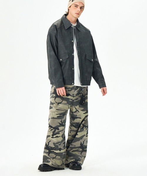 aimoha（アイモハ）の「フェイクスエード ジップジャケット/Faux suede zip jacket（ブルゾン・メンズ・ダークグレー/ブラウン/グリーン・LARGE/X-LARGE/MEDIUM）」の16枚目の写真
