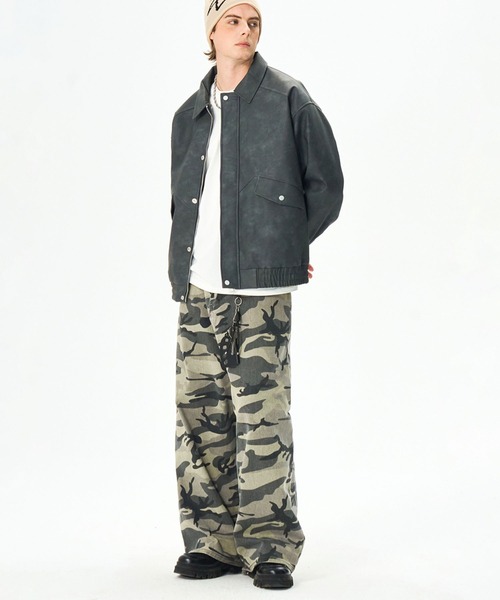 aimoha（アイモハ）の「フェイクスエード ジップジャケット/Faux suede zip jacket（ブルゾン・メンズ・ダークグレー/ブラウン/グリーン・LARGE/X-LARGE/MEDIUM）」の17枚目の写真