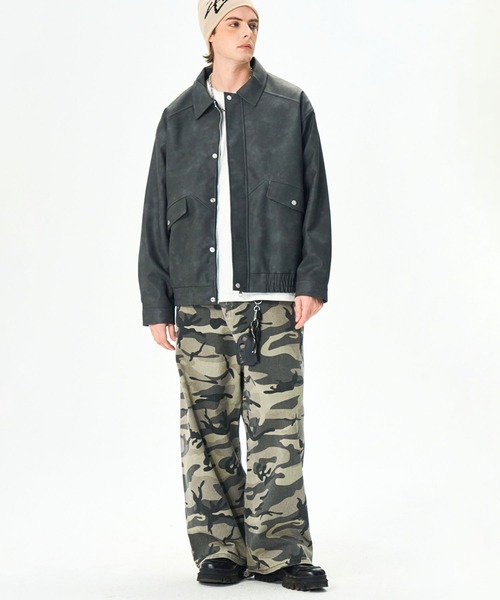 aimoha（アイモハ）の「フェイクスエード ジップジャケット/Faux suede zip jacket（ブルゾン・メンズ・ダークグレー/ブラウン/グリーン・LARGE/X-LARGE/MEDIUM）」の18枚目の写真