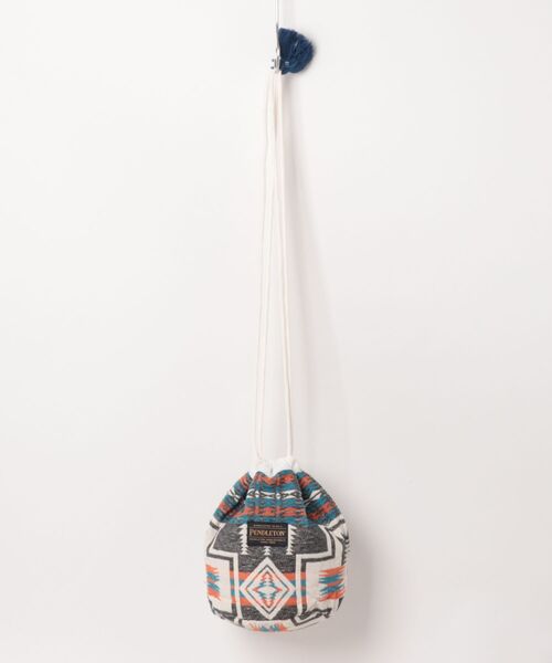 PENDLETON(ペンドルトン)の「【PENDLTON:ペンドルトン】PWM JQ Draw Pouch Chacoal/巾着バッグ(ハンドバッグ・レディース・ネイビー・FREE)」の6枚目の写真
