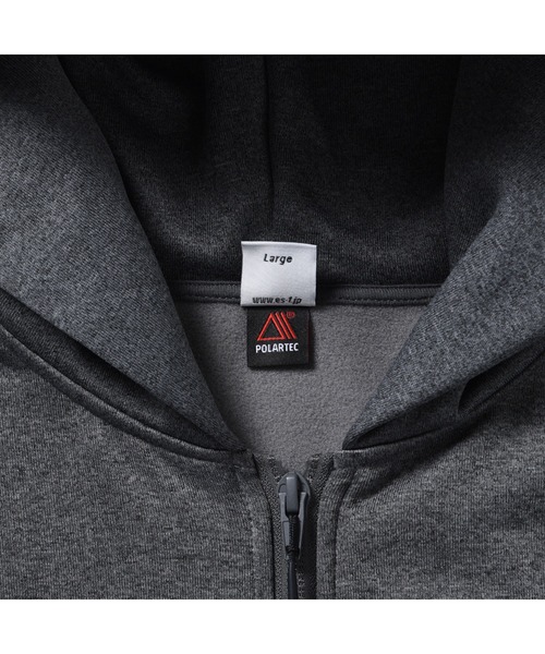 fridge（フリッジ）の「【ES.1】エスアイ Power Stretch Hoodie（パーカー・メンズ・グレー/ブラック・LARGE/MEDIUM/X-LARGE/SMALL）」の5枚目の写真
