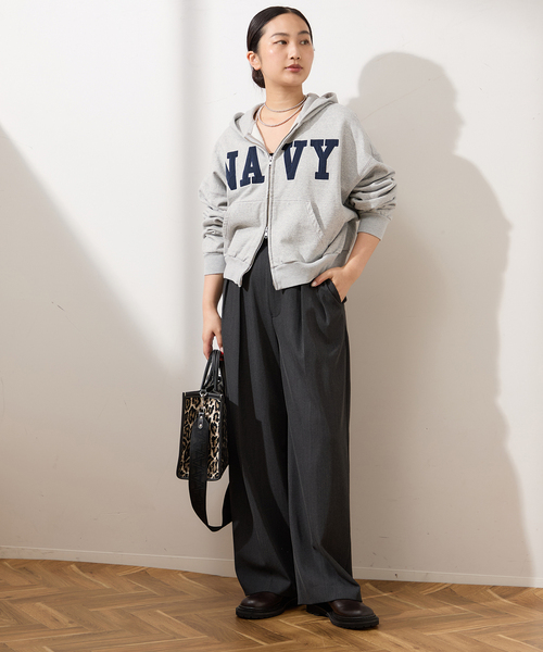 inscrire アンスクリア　パーカー INSCRIRE /アンスクリア】Navy Zip Hoodie：パーカー（パーカー