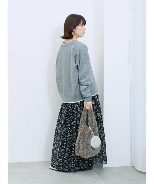 ◎ラインニットカーディガン（カーディガン/ボレロ）｜Samansa Mos2