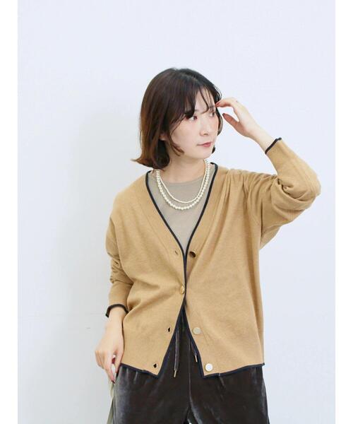 ◎ラインニットカーディガン（カーディガン/ボレロ）｜Samansa Mos2