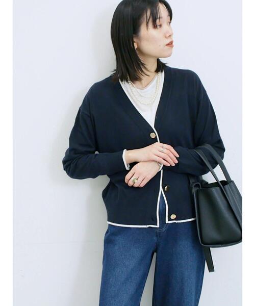 ◎ラインニットカーディガン（カーディガン/ボレロ）｜Samansa Mos2