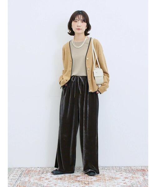 Samansa Mos2 blue(サマンサモスモスブルー)の「◎ラインニットカーディガン(カーディガン/ボレロ・レディース・ネイビー/キャメル/チャコールグレー・F)」の11枚目の写真