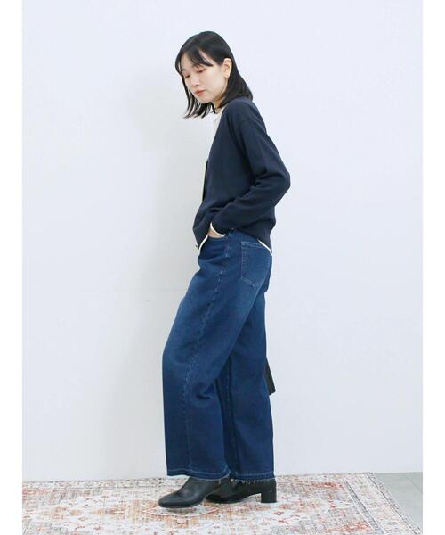 Samansa Mos2 blue(サマンサモスモスブルー)の「◎ラインニットカーディガン(カーディガン/ボレロ・レディース・ネイビー/キャメル/チャコールグレー・F)」の14枚目の写真