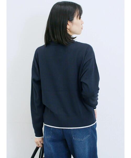 Samansa Mos2 blue(サマンサモスモスブルー)の「◎ラインニットカーディガン(カーディガン/ボレロ・レディース・ネイビー/キャメル/チャコールグレー・F)」の18枚目の写真