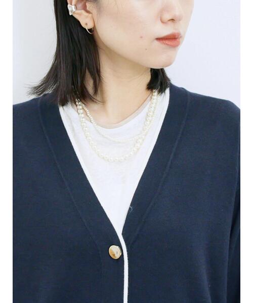 Samansa Mos2 blue(サマンサモスモスブルー)の「◎ラインニットカーディガン(カーディガン/ボレロ・レディース・ネイビー/キャメル/チャコールグレー・F)」の21枚目の写真