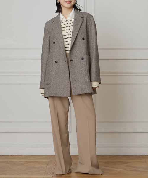 セール】IENA LA BOUCLE ヘリンボーンジャケット（テーラード