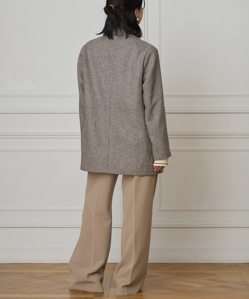 IENA LA BOUCLE（イエナラブークル）の「IENA LA BOUCLE ヘリンボーンジャケット（テーラードジャケット・レディース・チョコ・FREE）」の8枚目の写真