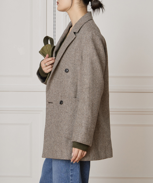 IENA LA BOUCLE（イエナラブークル）の「IENA LA BOUCLE ヘリンボーンジャケット（テーラードジャケット・レディース・チョコ・FREE）」の11枚目の写真