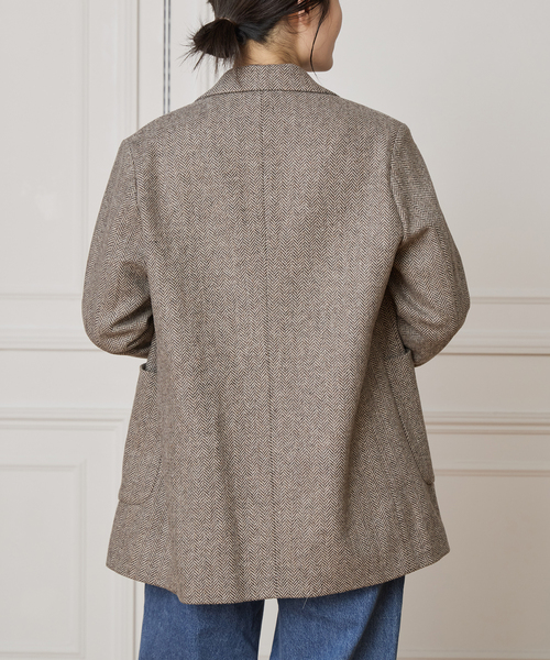 セール】IENA LA BOUCLE ヘリンボーンジャケット（テーラード