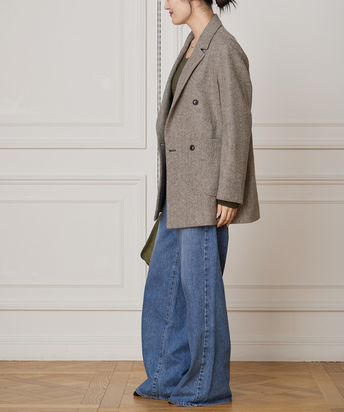IENA LA BOUCLE（イエナラブークル）の「IENA LA BOUCLE ヘリンボーンジャケット（テーラードジャケット・レディース・チョコ・FREE）」の16枚目の写真