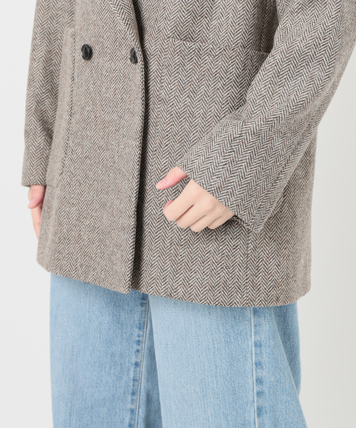 セール】IENA LA BOUCLE ヘリンボーンジャケット（テーラード