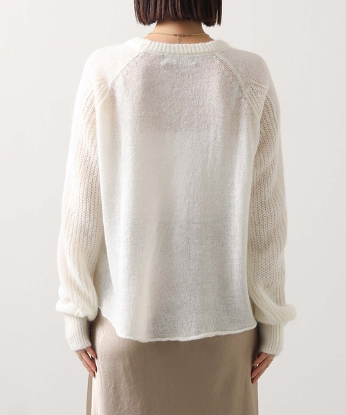 audrey and john wad(オードリーアンドジョンワッド)の「モヘア混ビスチェ片畦柄ニット(ニット/セーター・レディース・オフホワイト/トップグレー・FREE)」の22枚目の写真